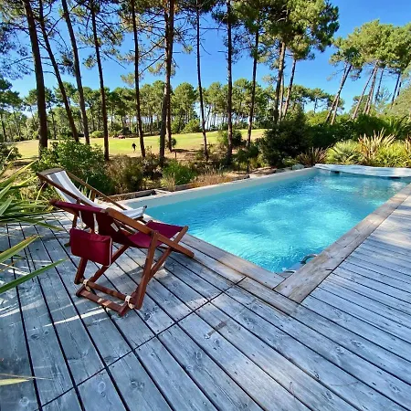 Les Mimosas With Pool And Fantastic Views Hébergement de vacances Lacanau